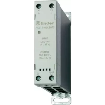 Finder elektroninė relė (SSR), serija 77 77.31.9.024.8070 1 normaliai atviras kontaktas 30 A (77.31.9.024.8070)