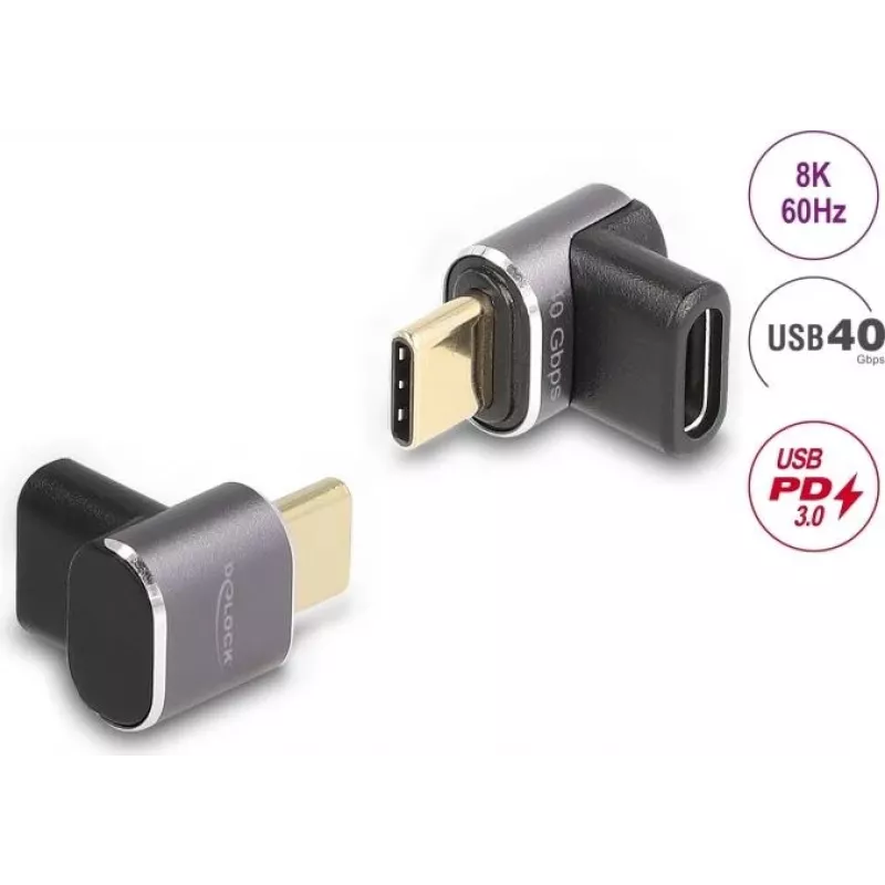 USB adapteris DeLOCK 60059 40 Gbps USB Type-C PD 3.0 100 W kampinis