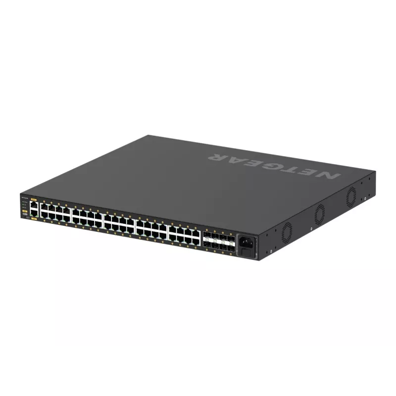 NETGEAR GSM4248P-100EUS tinklo komutatorius Valdomas L2/L3/L4 Gigabit Ethernet (10/100/1000) Power over Ethernet (PoE) Juodas