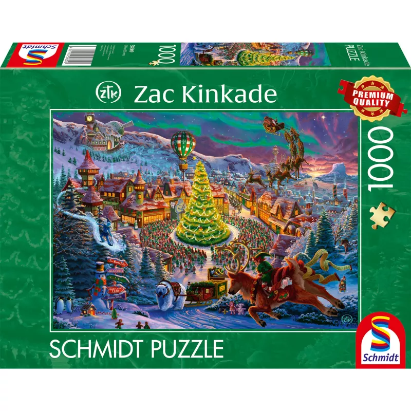 Dėlionė Schmidt Spiele Zac Kinkade Santa's North Pole — 1000 detalių