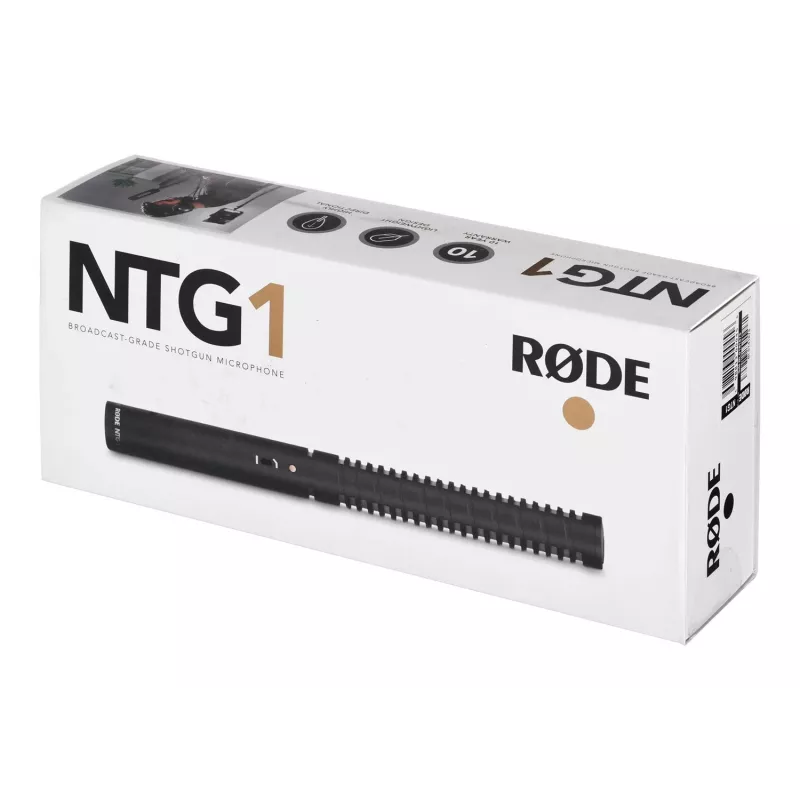 RØDE NTG1 mikrofonas, juodas, skaitmeninis vaizdo kameros mikrofonas