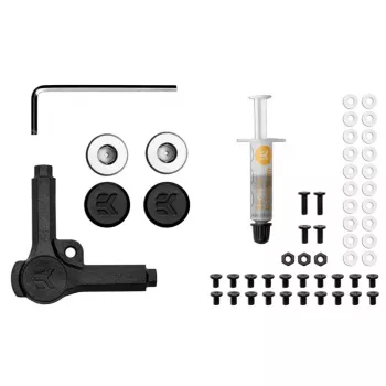 Montavimo rinkinys EK Water Blocks 3831109900772 Juoda Sidabrinė Suderinama su EK-Quantum Vector Radeon RX 5700 +XT