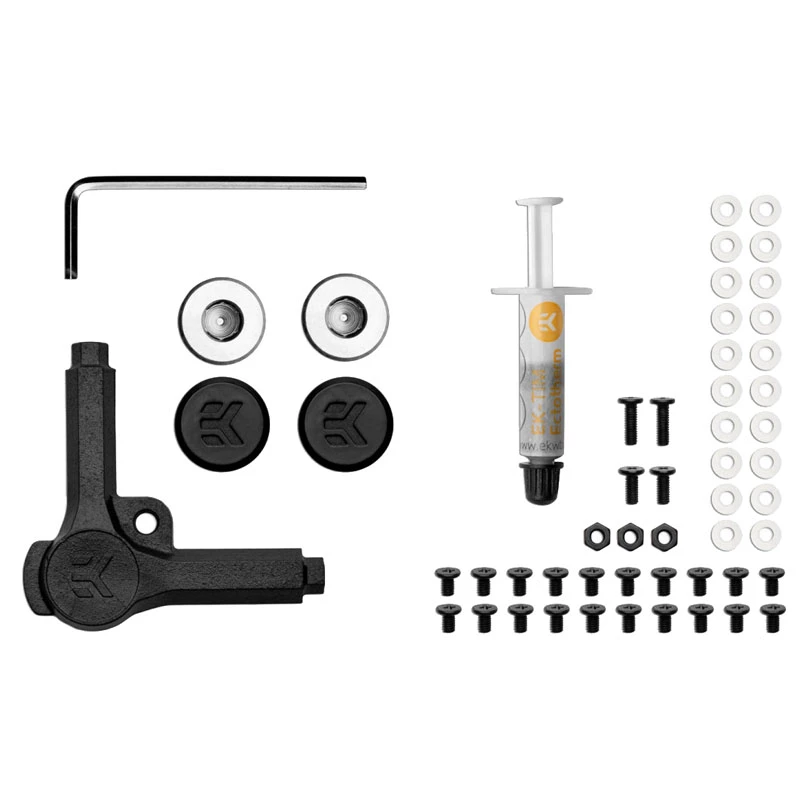 Montavimo rinkinys EK Water Blocks 3831109900772 Juoda Sidabrinė Suderinama su EK-Quantum Vector Radeon RX 5700 +XT