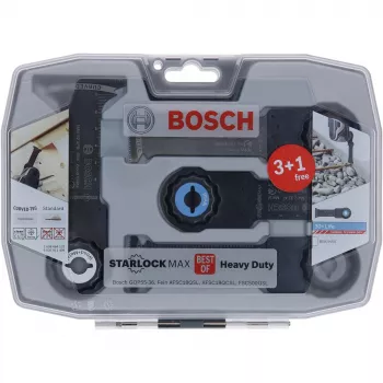 Bosch Starlock Best of Heavy Duty rinkinys, 4 dalių, Ašmenų rinkinys, Metalui, Medžiui, Juoda, Dėžutė