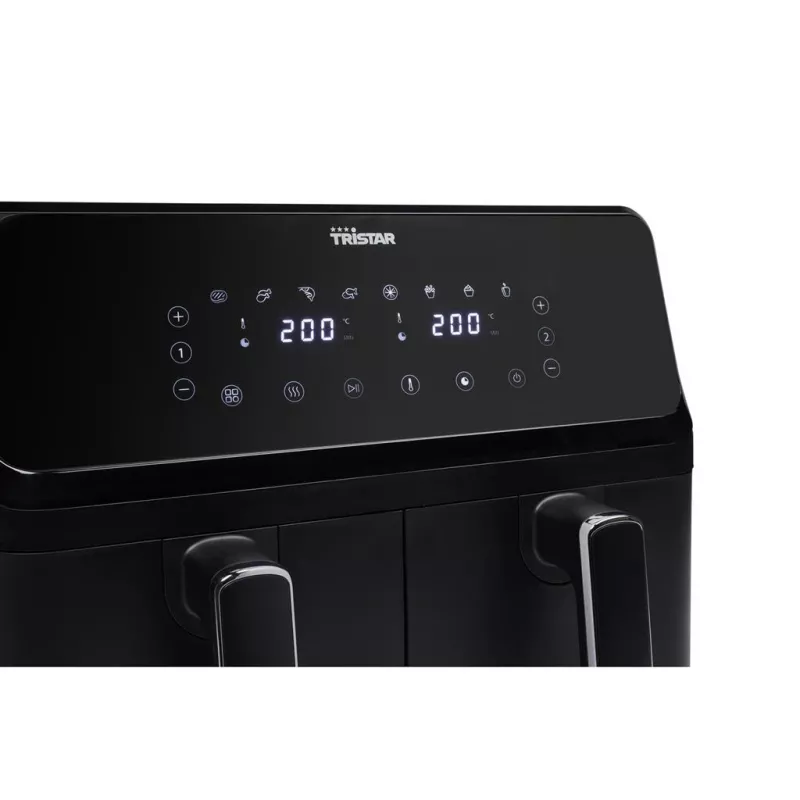 Tristar FR-9026 gruzdintuvė Dvigubas 8 L Atskiras 2700 W Karšto oro gruzdintuvė Juoda