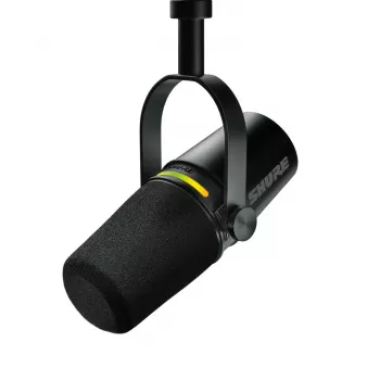 Shure MV7+-K-BNDL - pultinis/vokalinis mikrofonas su XLR/USB-C jungtimi, juodas + stalinis stovas GATOR