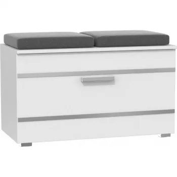 Closed shoe cabinet top e shop OPAL SZAFKA BIEL — White, particle board, W850×H450 mm, 16 mm frame