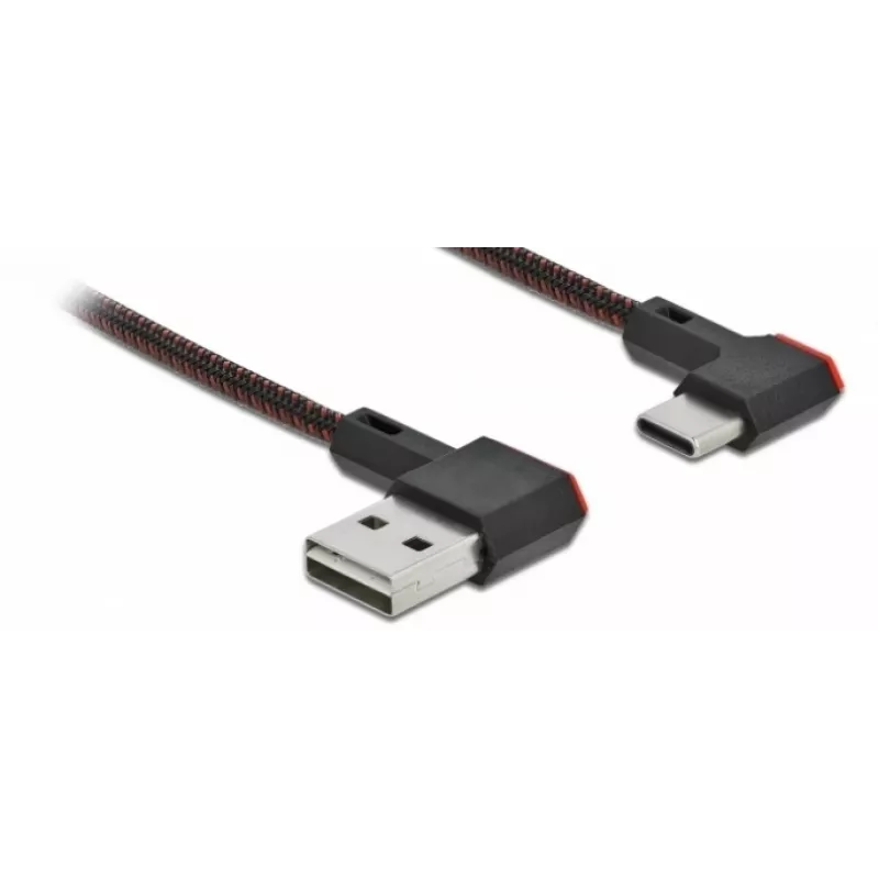 USB laidas DeLOCK EASY-USB 2.0 Type-A kištukas į Type-C kištukas 0,5 m juodas