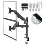 Maclean 2 monitor mount, gas spring, 17-32, 2-10kg, black, MC-136