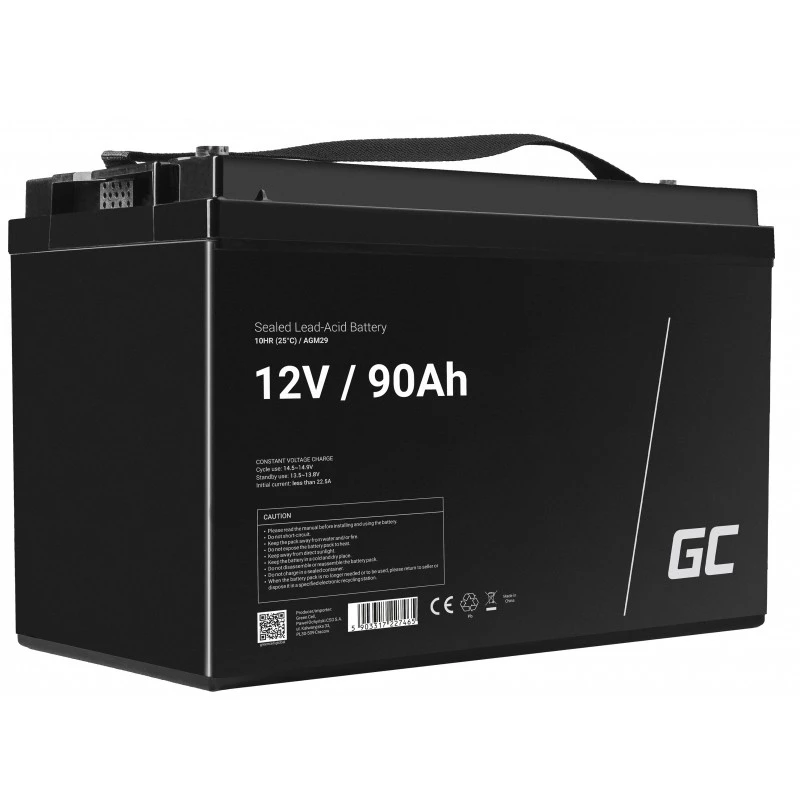 AGM29 - Sealed Lead Acid (VRLA) - 12 V - 1 vnt. - Juoda - 90 Ah - 5 Year(s)