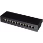 Logilink Patchpanel desktop/wall Cat.6A STP 12 Ports, juoda (NP0019B)