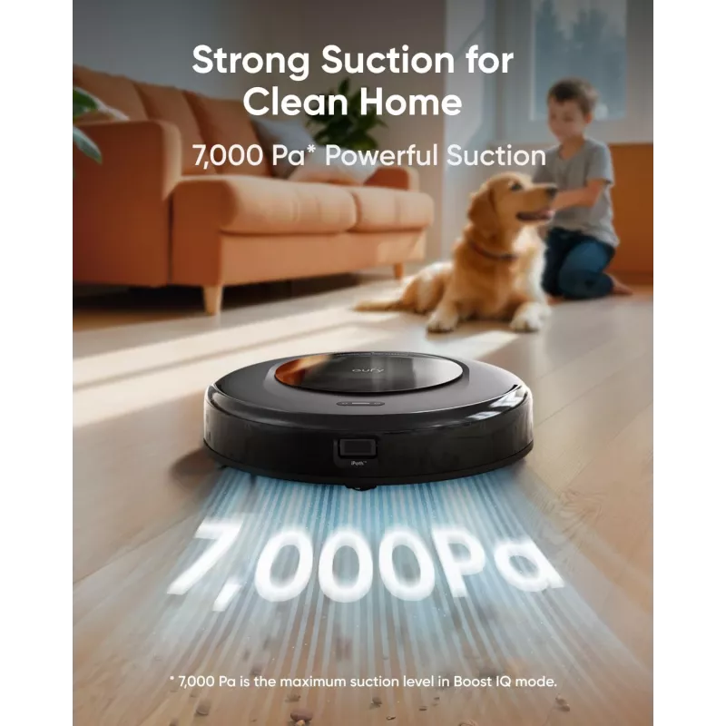 Anker Eufy | Robotinis dulkių siurblys su viskas viename stotele | Omni C20 | Šlapias ir sausas valymas | 7000 Pa | Pilka