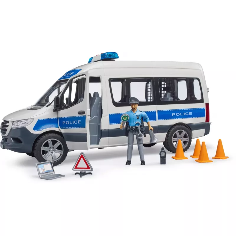Mercedes-Benz Policijos Sprinter rinkinys su figūrėle ir šviesos/garso moduliu