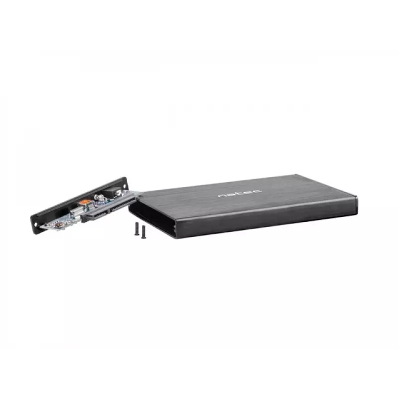NATEC RHINO GO korpusas USB 3.0 2,5 inch SATA HDD/SSD, juodas aliuminis
