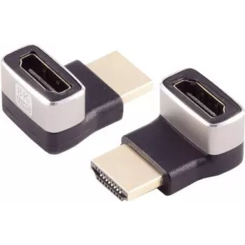 Kabelio lyties keitiklis S/CONN 10-01051 HDMI-A juoda sidabrinė auksuota