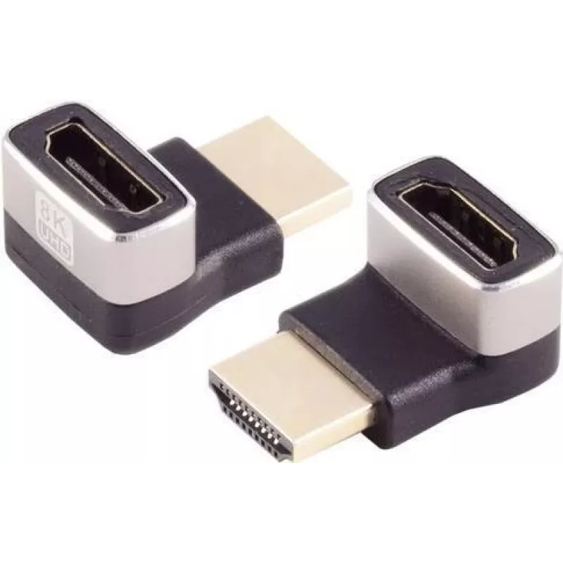 Kabelio lyties keitiklis S/CONN 10-01051 HDMI-A juoda sidabrinė auksuota