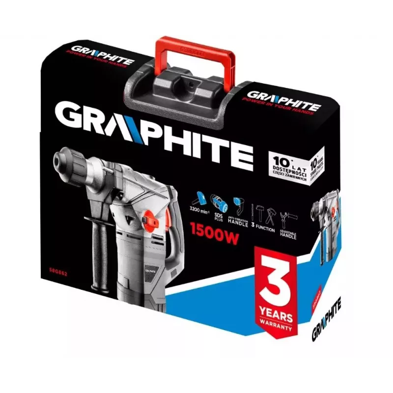 Graphite 58G862 sukamasis plaktukas 1500 W 750 RPM SDS Plus