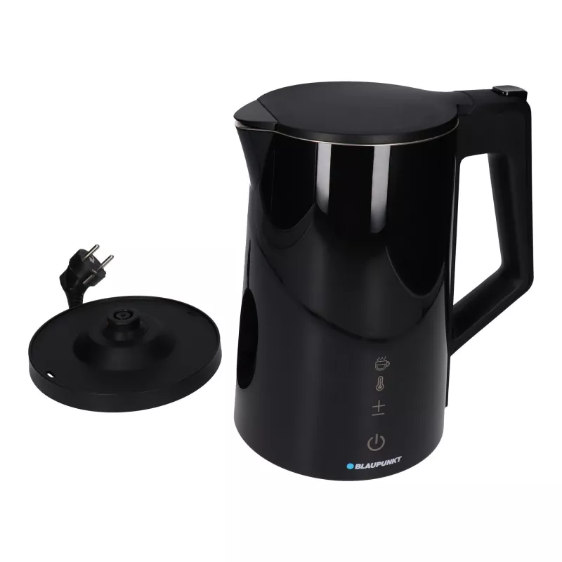 Elektrinis virdulys BLAUPUNKT EKD601, 1,7 l, 2200 W, reguliuojamas 40–100 °C, juodas, nerūdijantis plienas