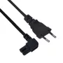 Maitinimo laidas SAVIO CL-144, 3 m, kampinis 2 kontaktų į IEC Type E jungtį, juodas