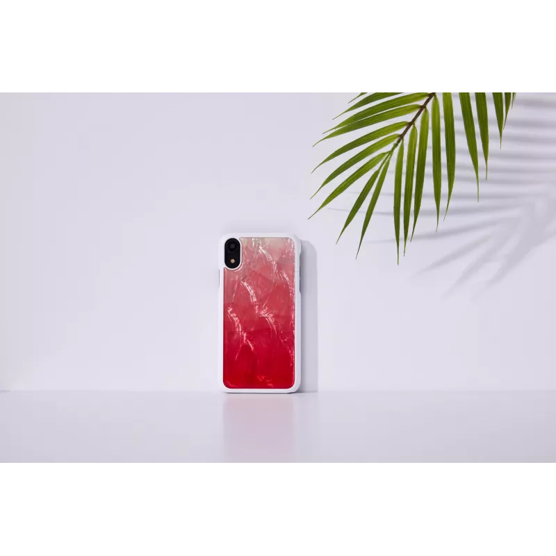 iKins išmaniojo telefono dėklas, skirtas iPhone XR — rožinio ežero ir baltos spalvos