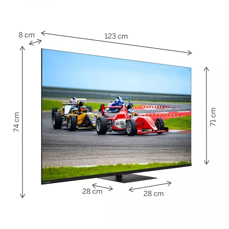 Thomson Q70 serijos 55QG7C14 televizorius 139,7 cm (55 inch) 4K Ultra HD išmanusis televizorius „Wi-Fi“ juodas 350 cd/m²