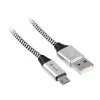 USB laidas Tracer TRAKBK46928 1 m USB A Micro-USB B juoda sidabrinė