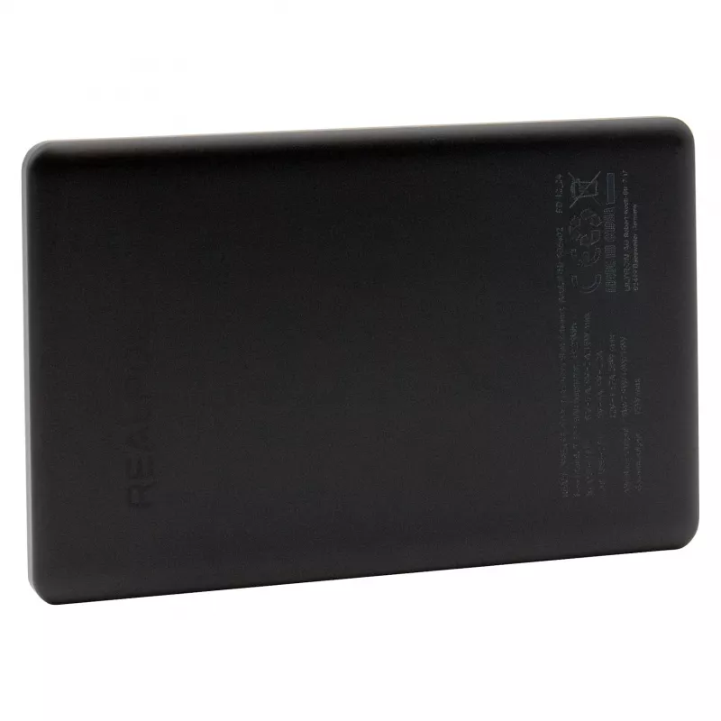Išorinė baterija RealPower PB-5000 MAG 5000 mAh, belaidis įkrovimas, USB-C, 20 W, juoda