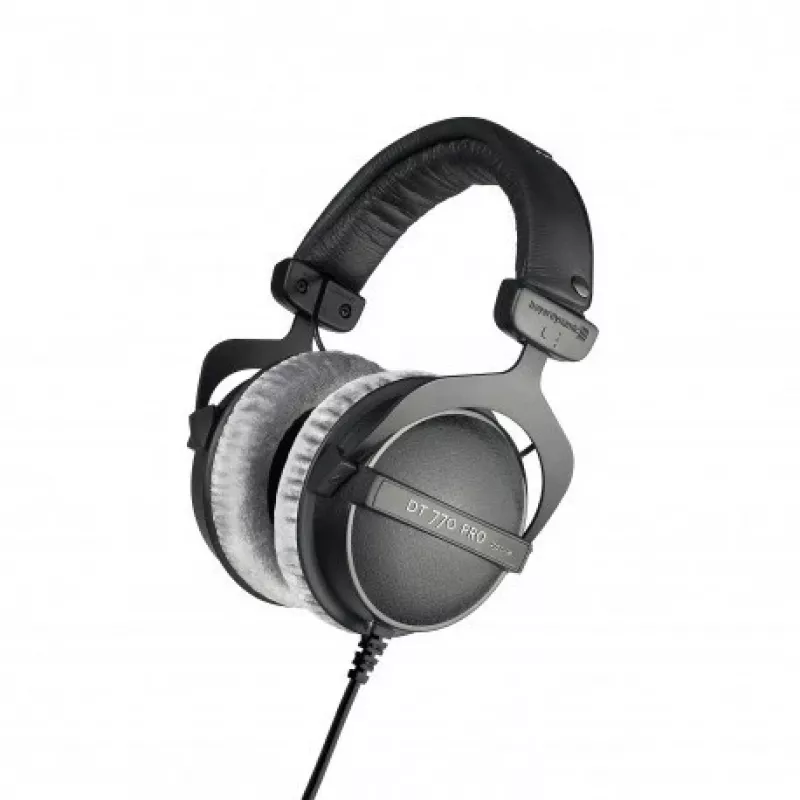 Studijinės ausinės Beyerdynamic DT 770 PRO 80Ω — uždaros, aplink ausis, 5–35000 Hz, 96 dB, 3,5 mm, paauksuota jungtis
