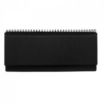 Horizontalus stalo kalendorius Memo PVC 2026 m. Juodas