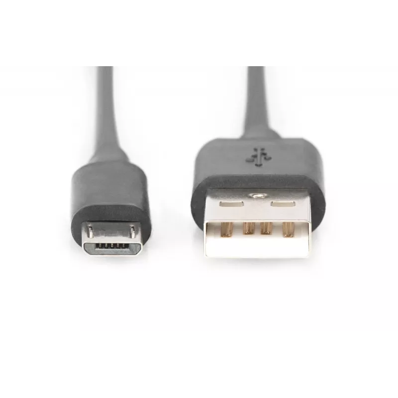 Assmann USB 2.0 jungiamasis laidas. A tipo - mikro B, kištukas-kištukas. 1,0 m. USB 2.0 atitinkantis. UL. juodas (AK-300110-010-S)