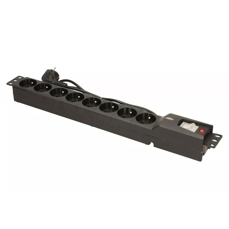 LESTAR LXARM 810 G-A K.:CZ 1,5M 19PDU juodas 8 kintamosios srovės lizdai 230 V 1,5 m