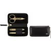 Manikiūro rinkinys ZWILLING Twinox Gold Edition 97747-004-0 — 3 dalių juodame odiniame dėkle