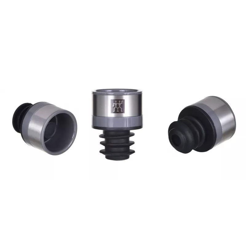 Vyno išsaugojimo siurblys ZWILLING FRESH & SAVE – siurblio galvutė vakuuminiams kamščiams, pilka, Ø 3 cm, aukštis 40 mm, rinkinio kiekis 3