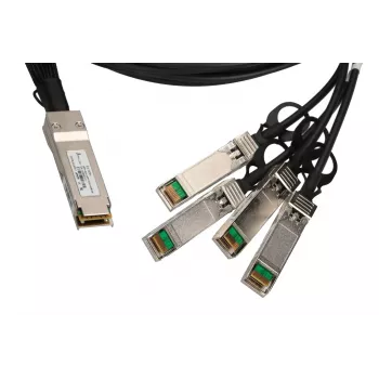QSFP+ DAC kabelis Extralink 40 Gbit/s į 4×10 Gbit/s, 3 m, 30AWG, QSFP+ laidas–laidas