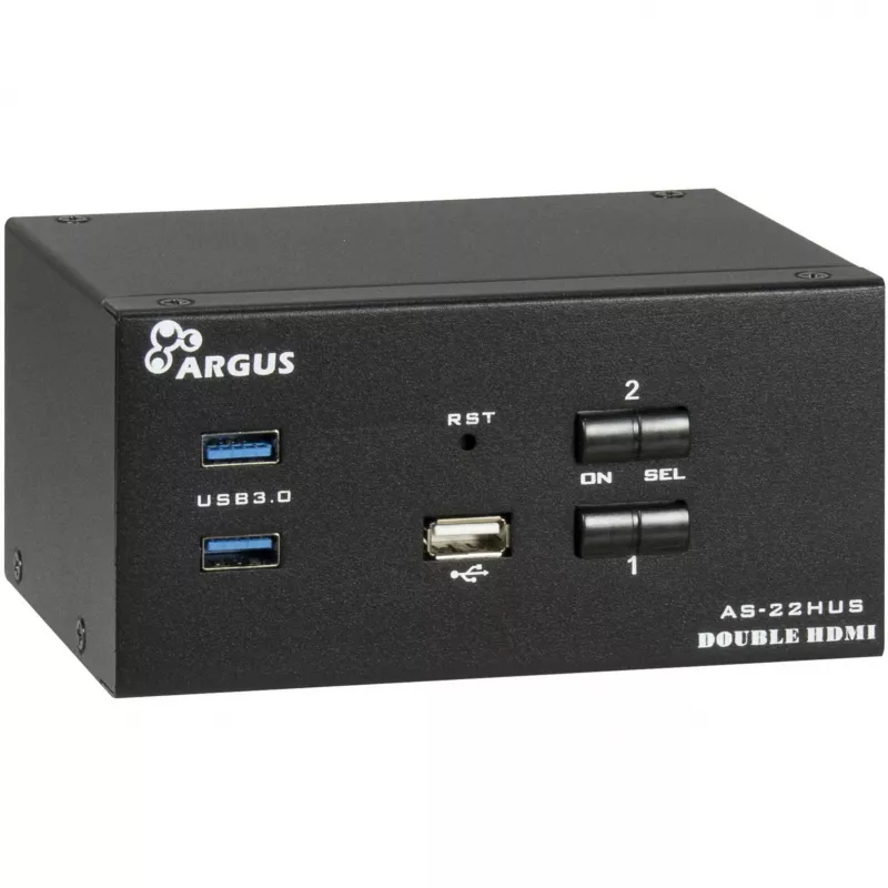 KVM jungiklis Inter-Tech IPC AS-22HUS 2 prievadai USB
