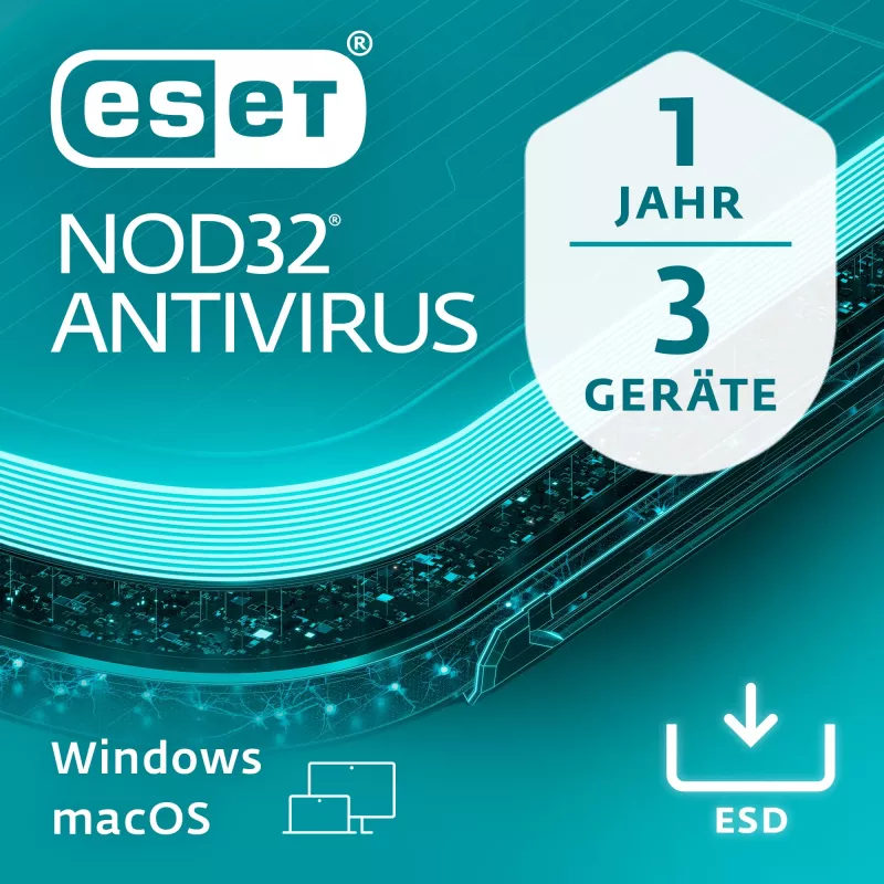 ESET NOD32 Anti-Virus - 3 vartotojai, 1 metai - ESD-AtsisiuntimasESD