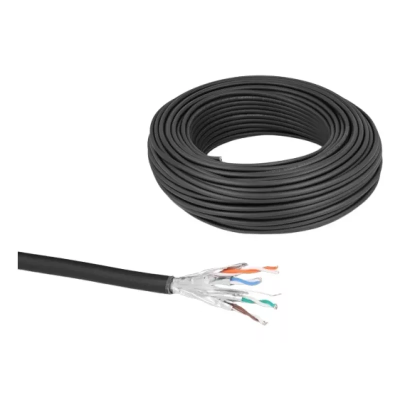 Tinklo kabelis DeLOCK 80597 Juodas Cat6a U/FTP 50 m