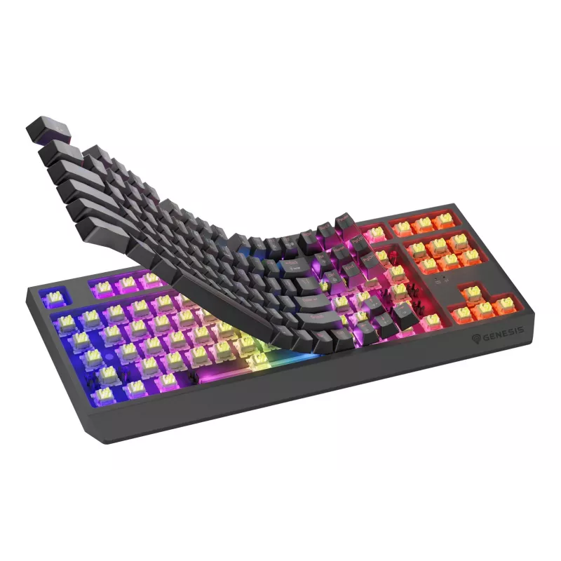 GENESIS Thor 230 TKL klaviatūra, skirta žaidimams USB + RF belaidė + Bluetooth QWERTY US anglų juoda