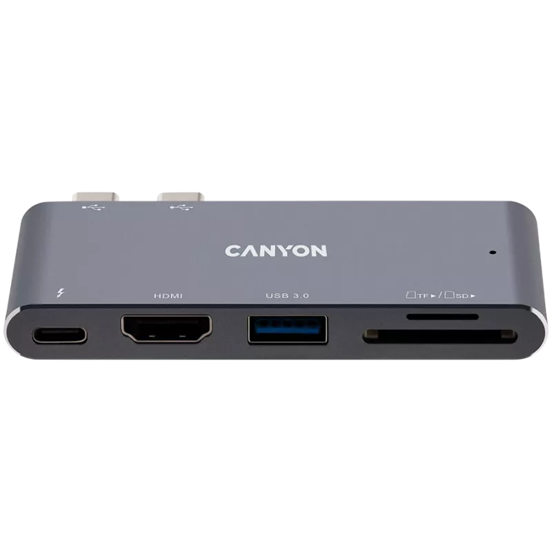 CANYON hub DS-5 5in1 Thunderbolt 3 4k Space Pilka