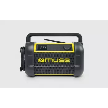 Nešiojamasis radijo imtuvas Muse M-928 BTY su skaitmeniniu imtuvu FM, 20 W, USB-C, juoda/geltona