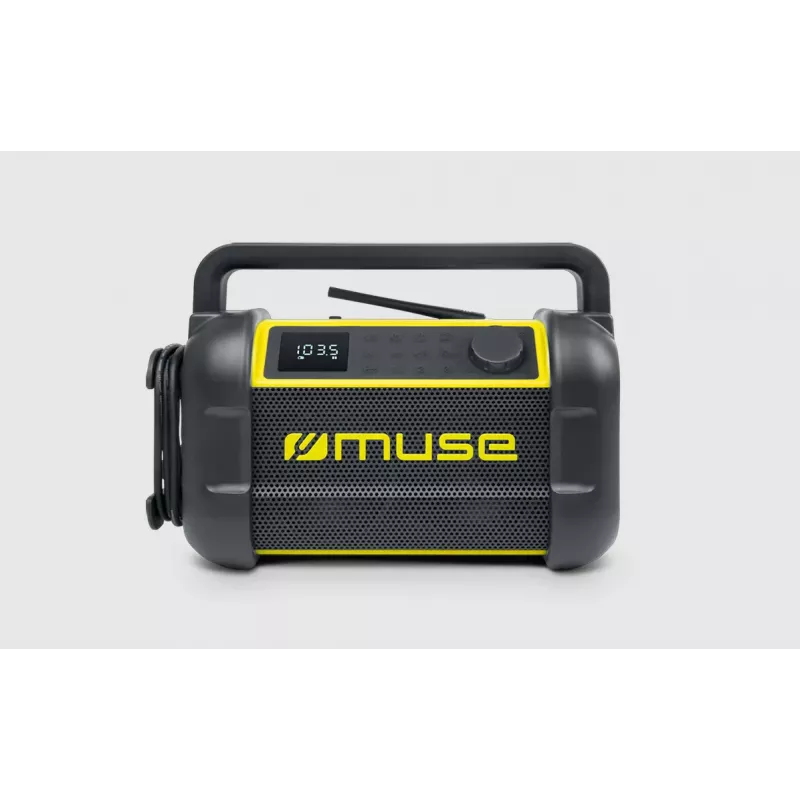 Nešiojamasis radijo imtuvas Muse M-928 BTY su skaitmeniniu imtuvu FM, 20 W, USB-C, juoda/geltona