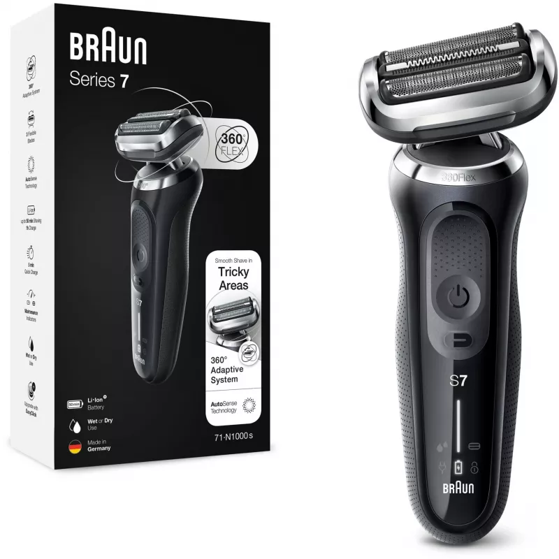 Braun Series 7 71-N1000s elektrinė barzdaskutė su folija, juoda