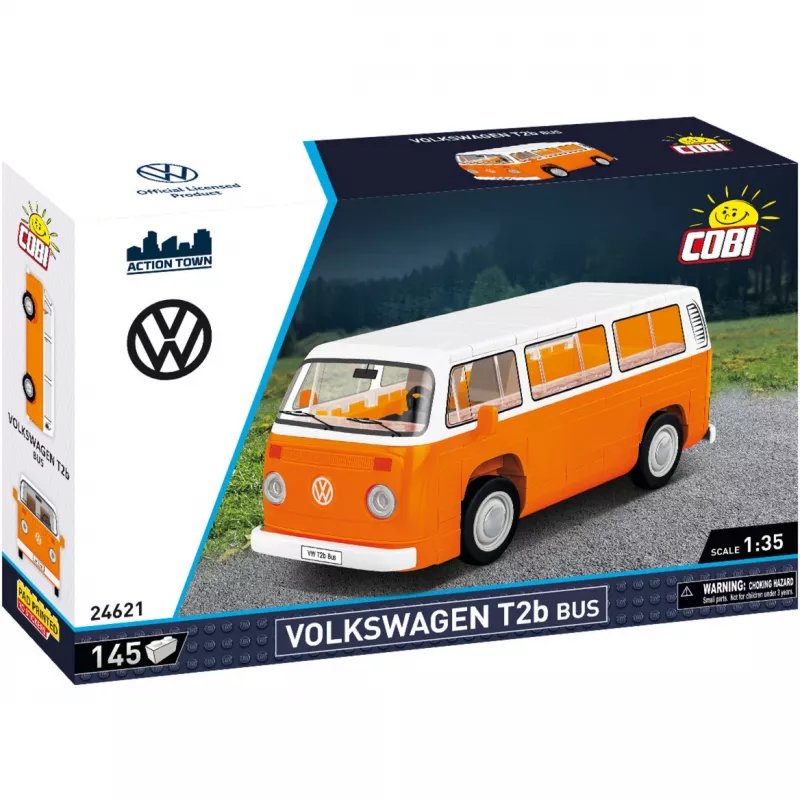 Modelio rinkinys Cobi Volkswagen T2b Bus oranžinis, mastelis 1:35, konstravimo rinkinys