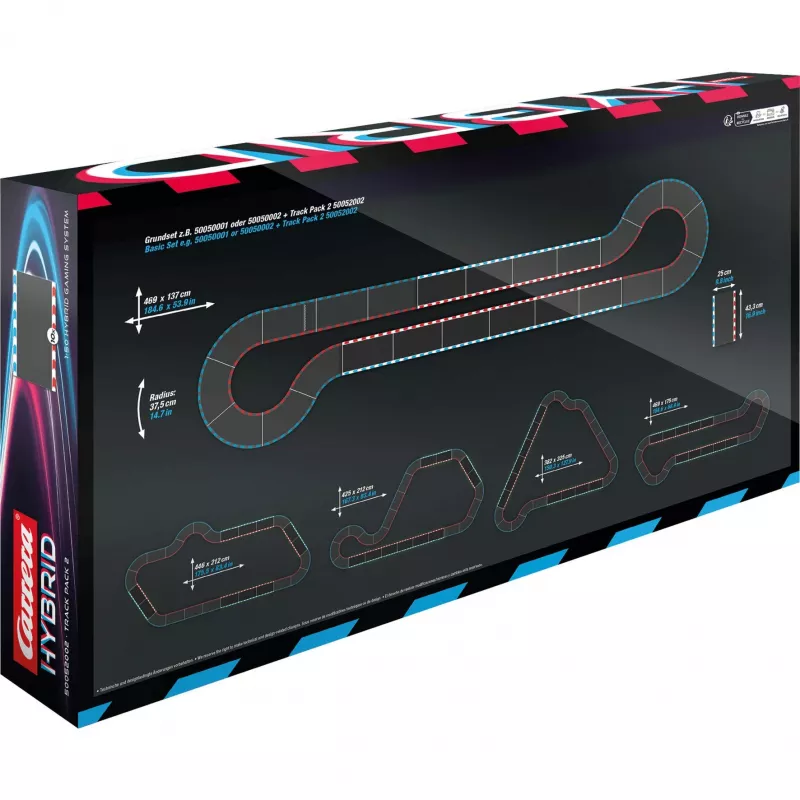 Slot car trasos praplėtimo rinkinys CARRERA Hybrid Track Pack 2 pratęsimas / automobilių rinkinys