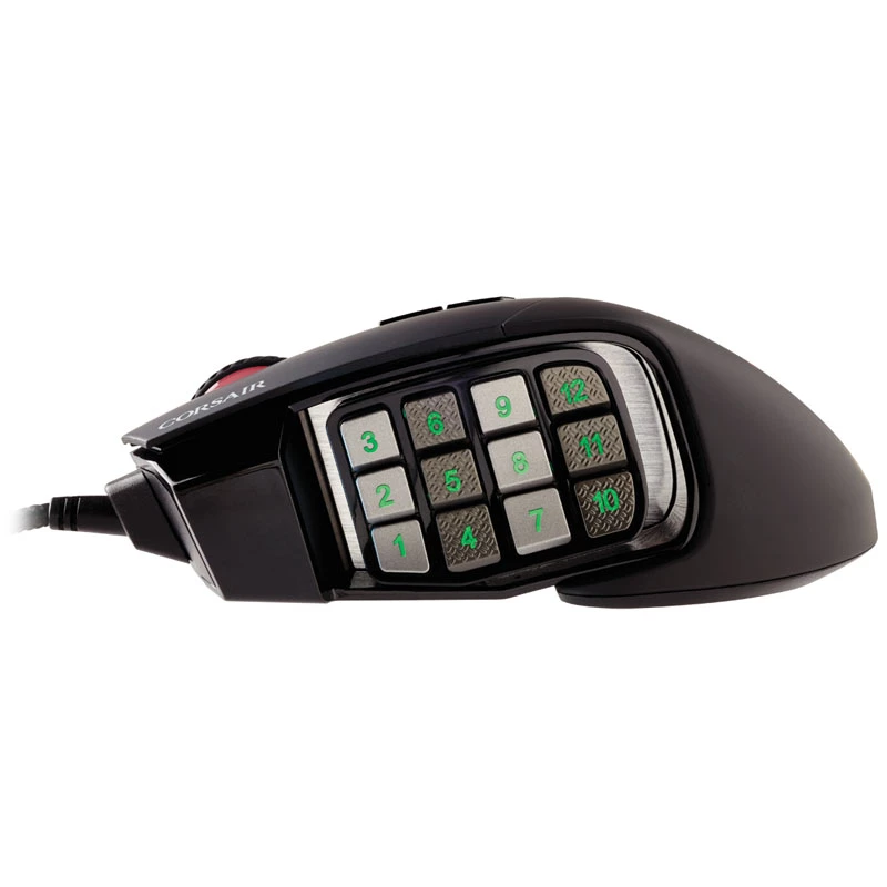 Corsair Gaming pelė Scimitar RGB Elite Optical Wired 17 Keys 18000 dpi Juoda