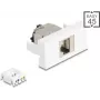 Modulinė jungtis DELOCK 90905 RJ45 Cat.6A STP — ekranuotas RJ45 kištukas Cat6A kabeliams