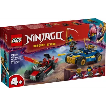 Statybiniai blokeliai Ninjago 71840 Lenktynių dvikova Rogue prieš Drix