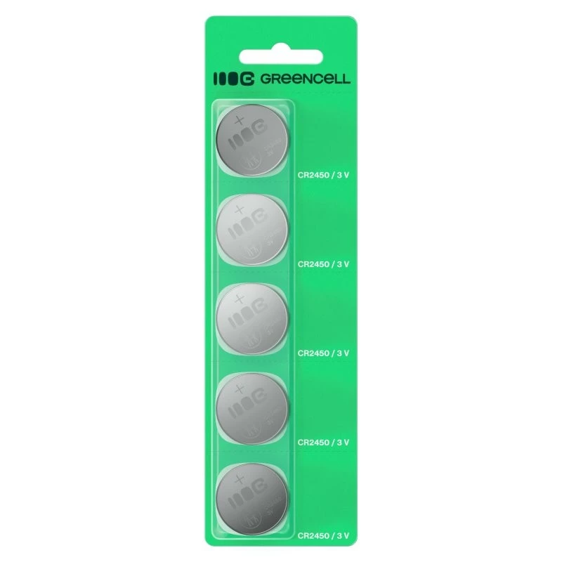 Diskinė baterija Green Cell CR2450 3V — ličio, 5 vnt.
