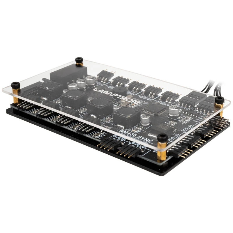 Lamptron PCI RGB ventiliatorių ir LED valdiklis SM436 Sync Edition, juodas