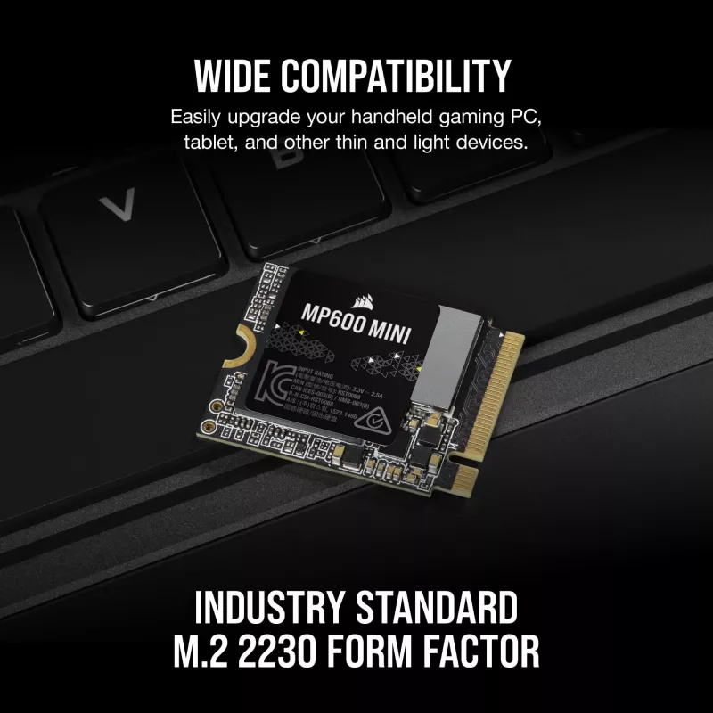 Corsair MP600 Mini - SSD - 2 TB - vidinis - M.2 2230 - PCIe 4.0 x4 (NVMe)